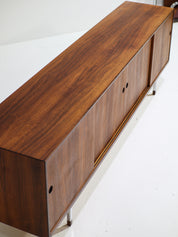 Danish_Rosewood_Lowboard_Sideboard_with_Chrome_Legs,_1960s