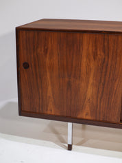 Danish_Rosewood_Lowboard_Sideboard_with_Chrome_Legs,_1960s