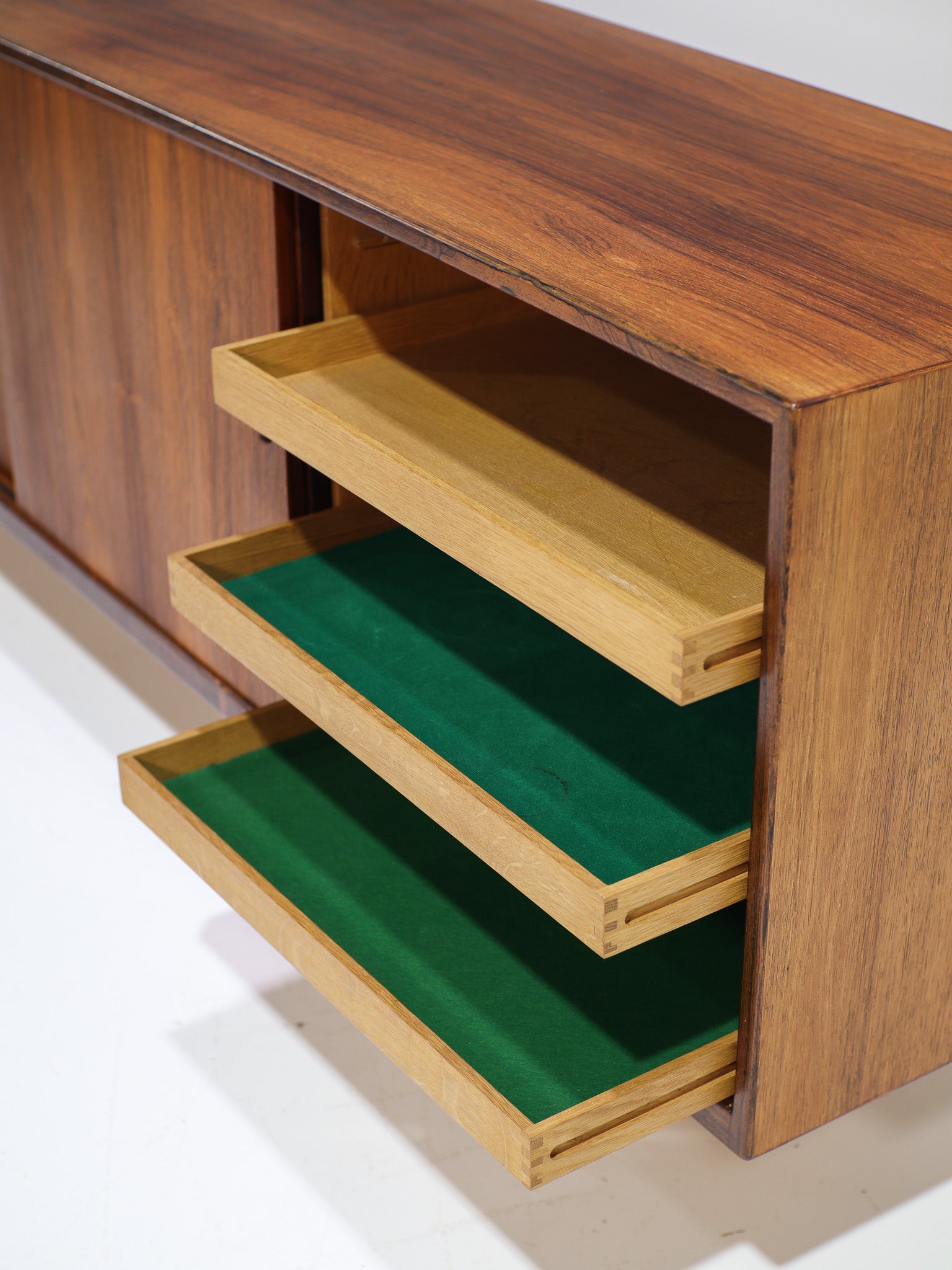 Danish_Rosewood_Lowboard_Sideboard_with_Chrome_Legs,_1960s