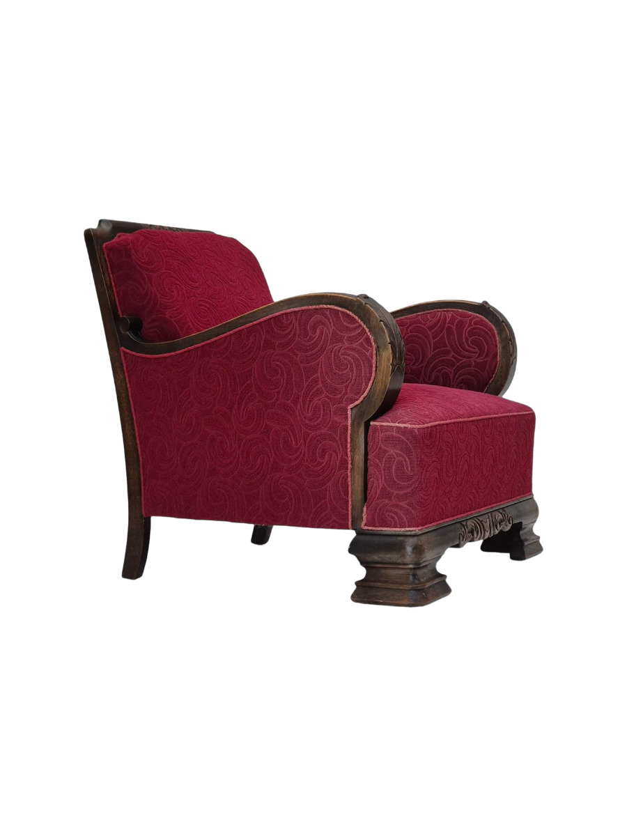 Lounge_Armchair,_Upholstery_&_Wood_Frame,_1950s_Denmark
