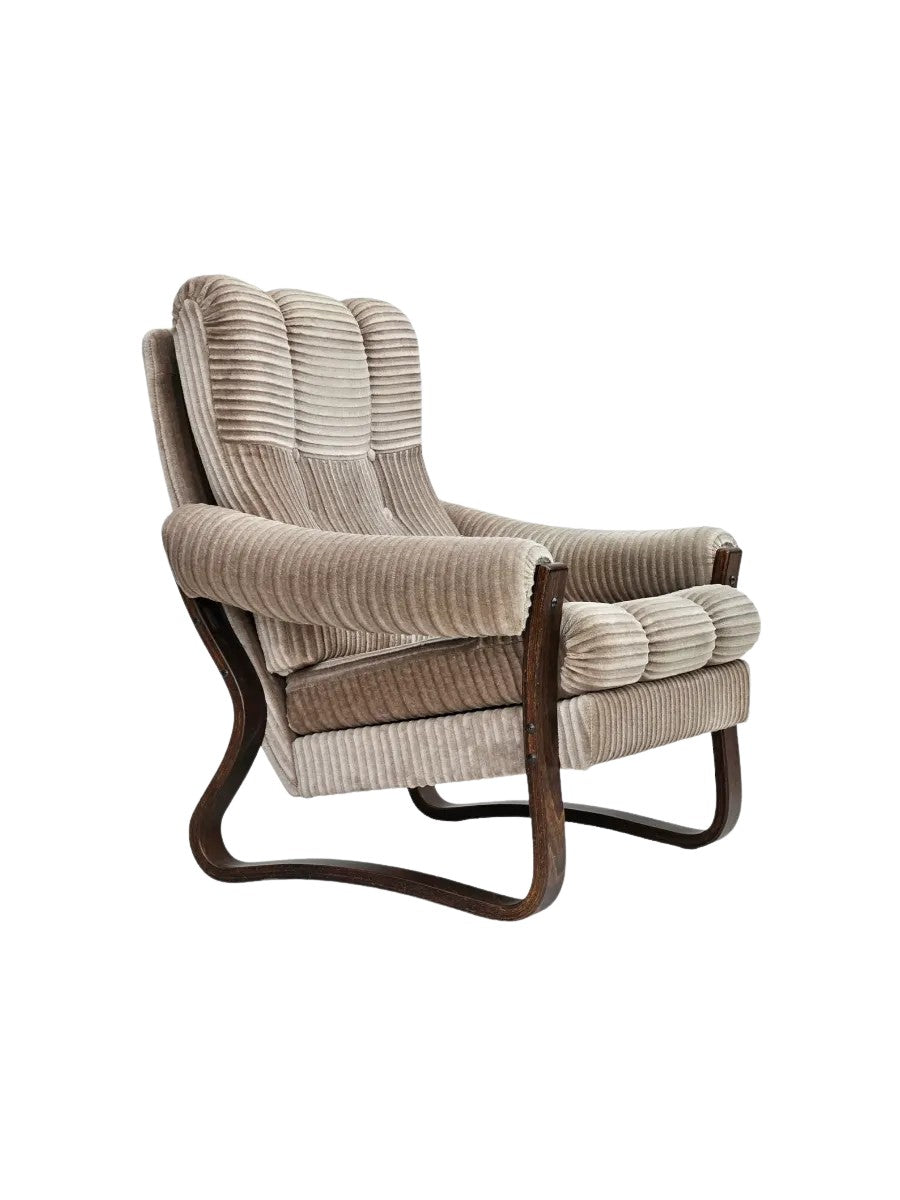 Danish_Bent_Beech_Lounge_Chair_in_Corduroy,_1970s,_Denmark