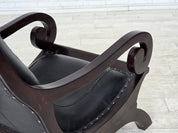 Set_of_Scandinavian_Leather_Armchair_and_Ottoman,_1970s,_Denmark_Design