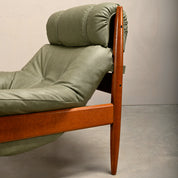 Set_of_Brazilian_Style_Oak_Lounge_Chair_and_Ottoman_in_Sage_Green_Leather,_1970s