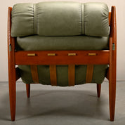 Set_of_Brazilian_Style_Oak_Lounge_Chair_and_Ottoman_in_Sage_Green_Leather,_1970s