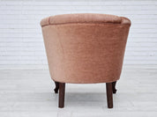 Lounge_Chair,_Salmon_Pink_Velour_&_Ash_Wood,_1960s_Denmark