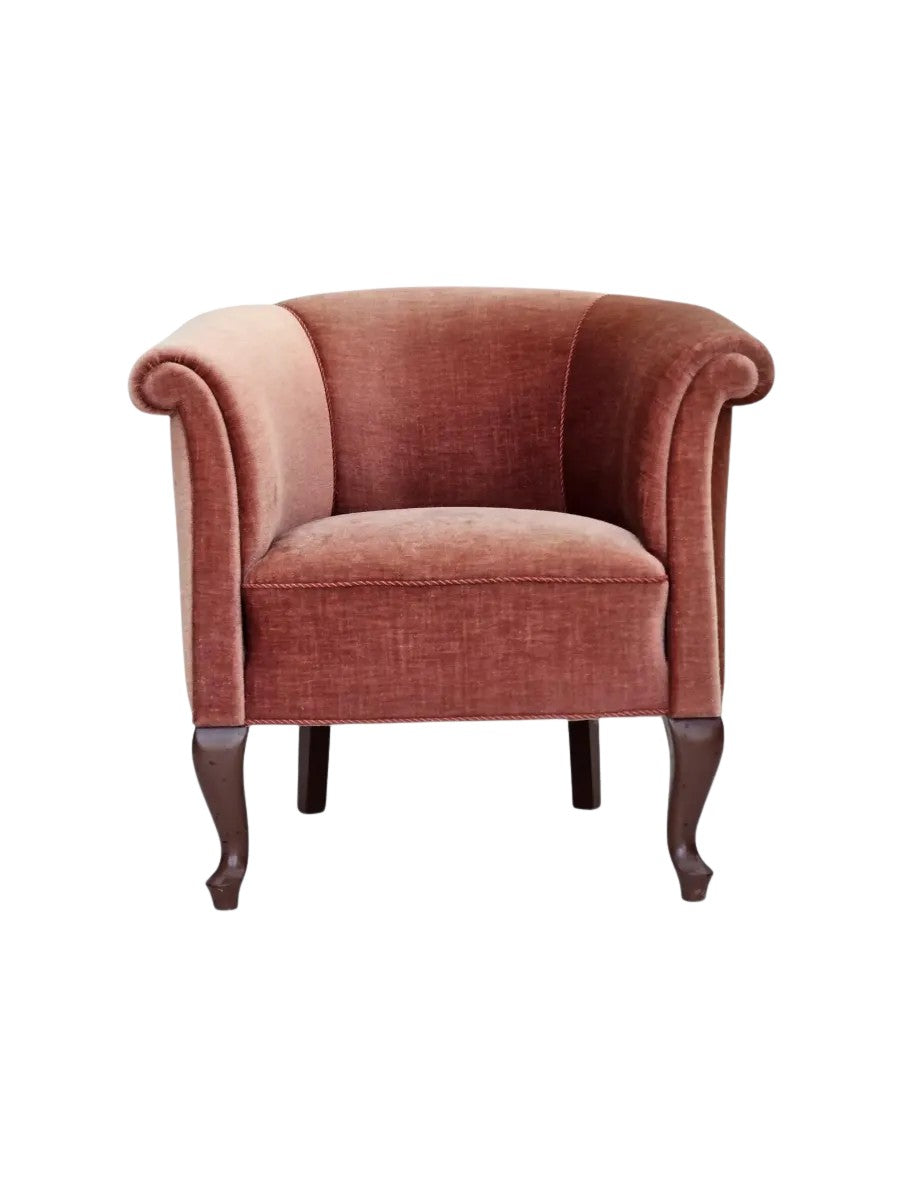 Lounge_Chair,_Salmon_Pink_Velour_&_Ash_Wood,_1960s_Denmark