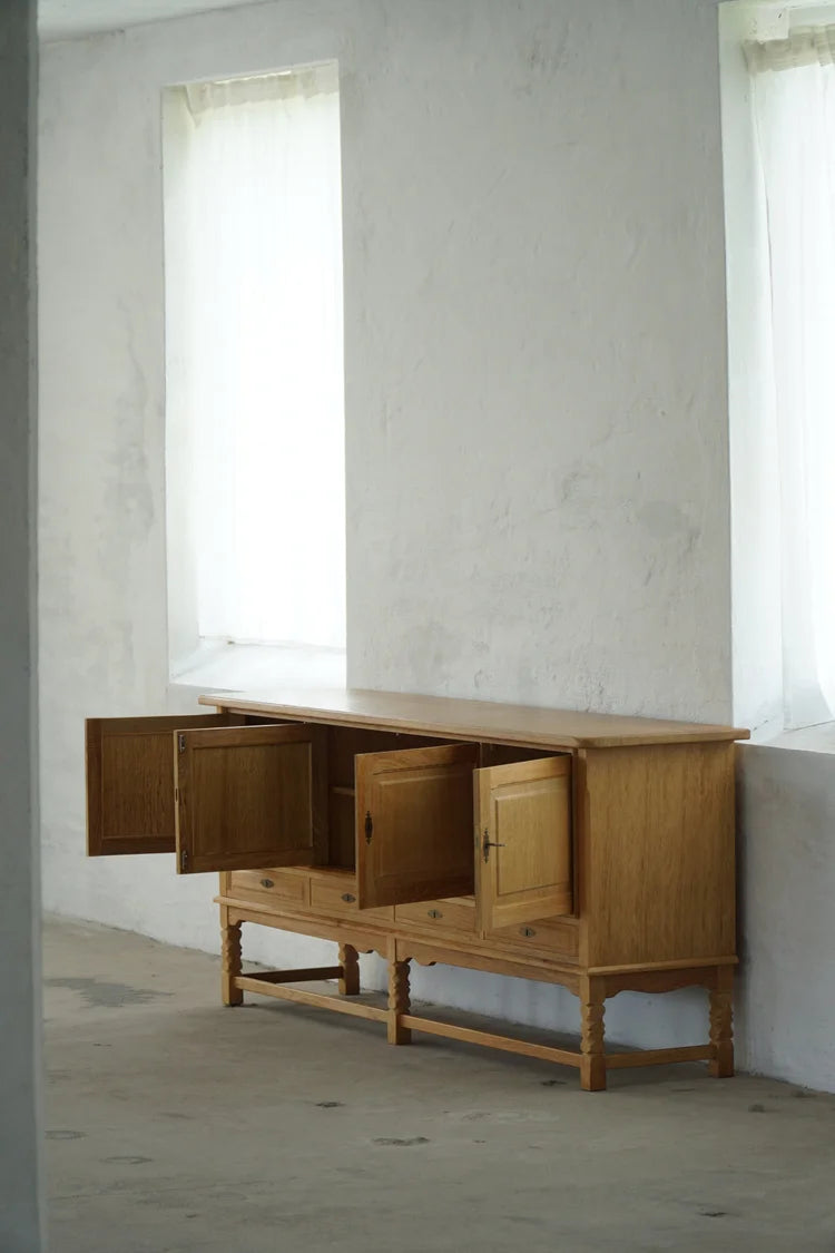 Low_Brutalist_Oak_Sideboard,_Danish_Mid_Century_Modern_Credenza