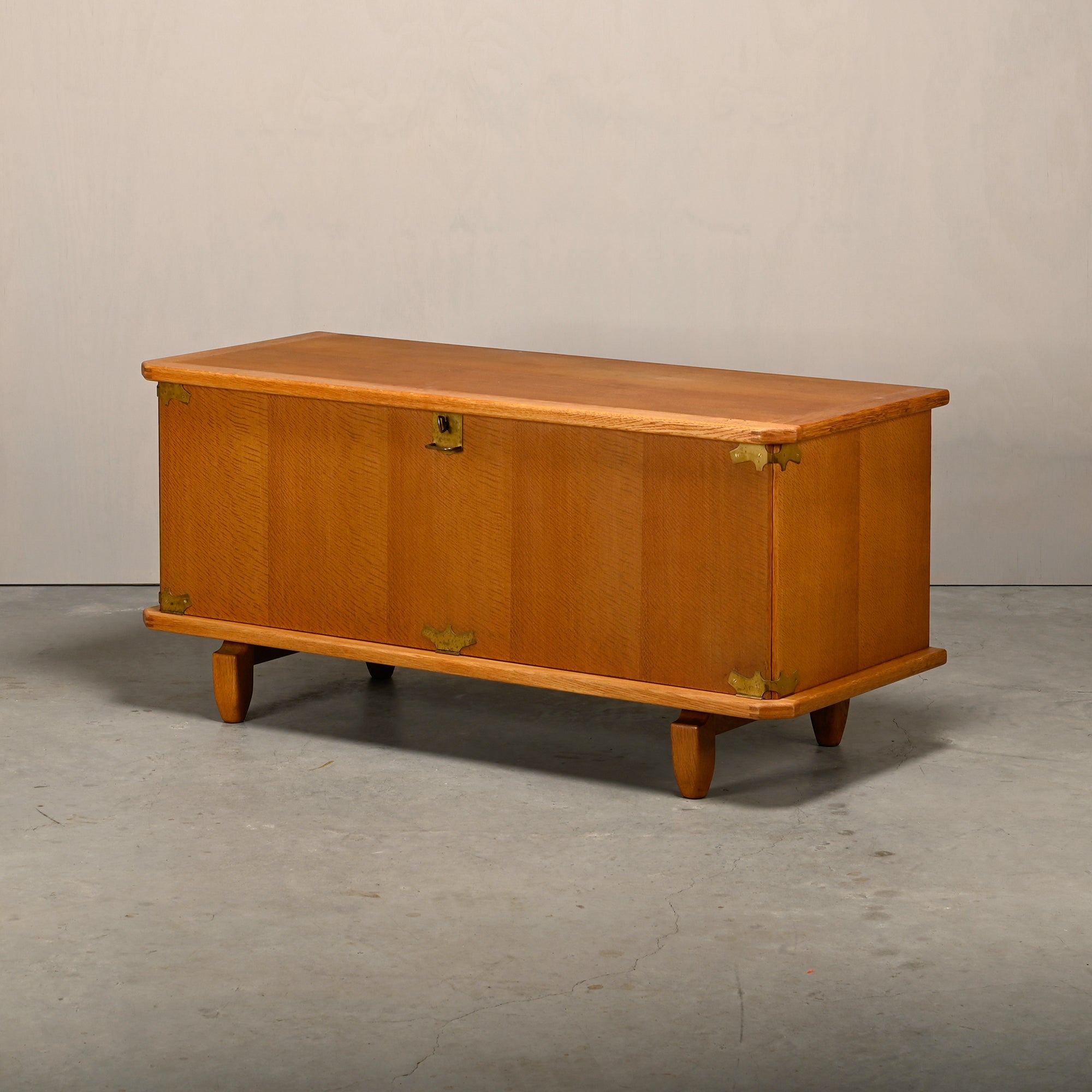 Henning_Kjærnulf_Oak_Brutalist_Sideboard_for_EG_Møbler,_Denmark_1960s