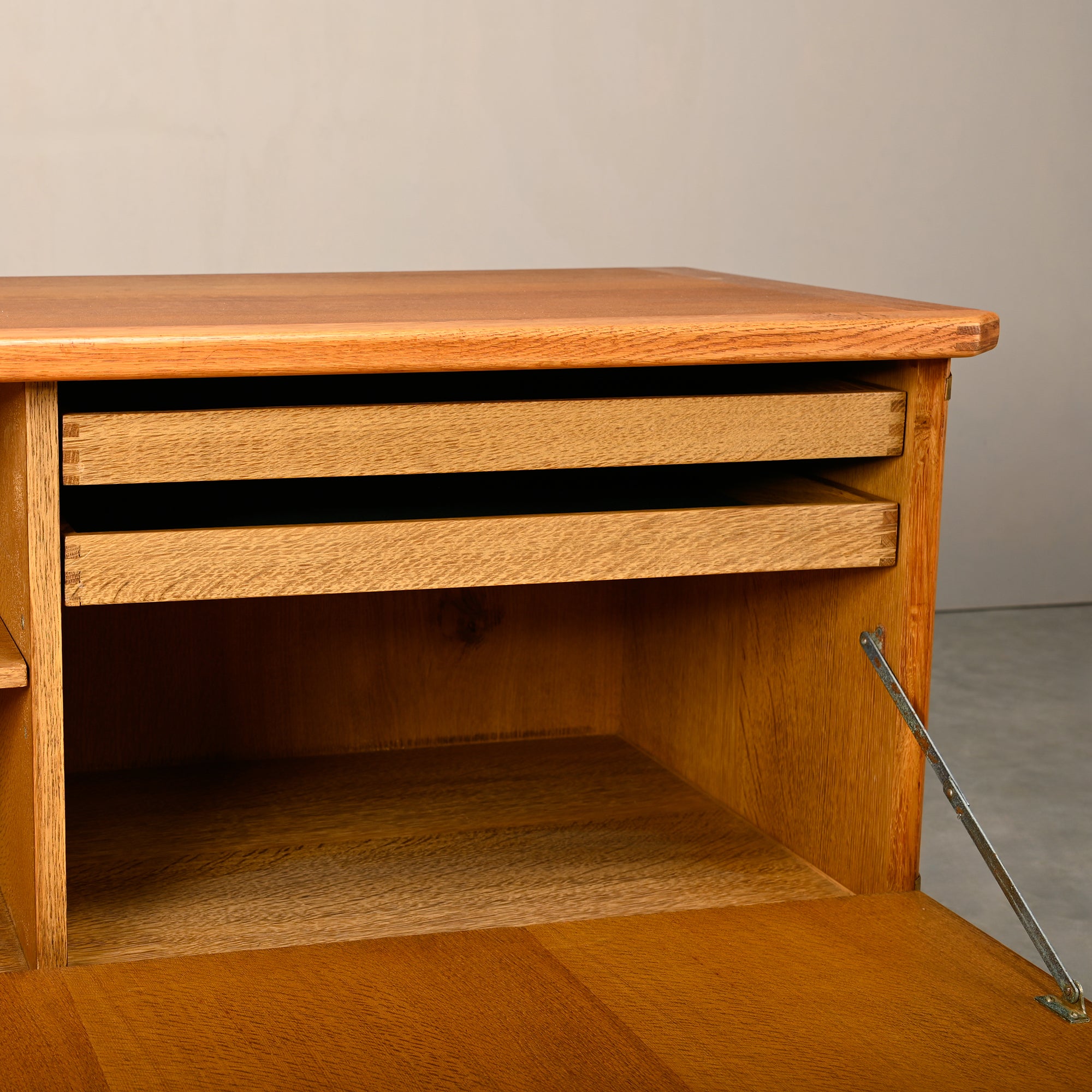 Henning_Kjærnulf_Oak_Brutalist_Sideboard_for_EG_Møbler,_Denmark_1960s