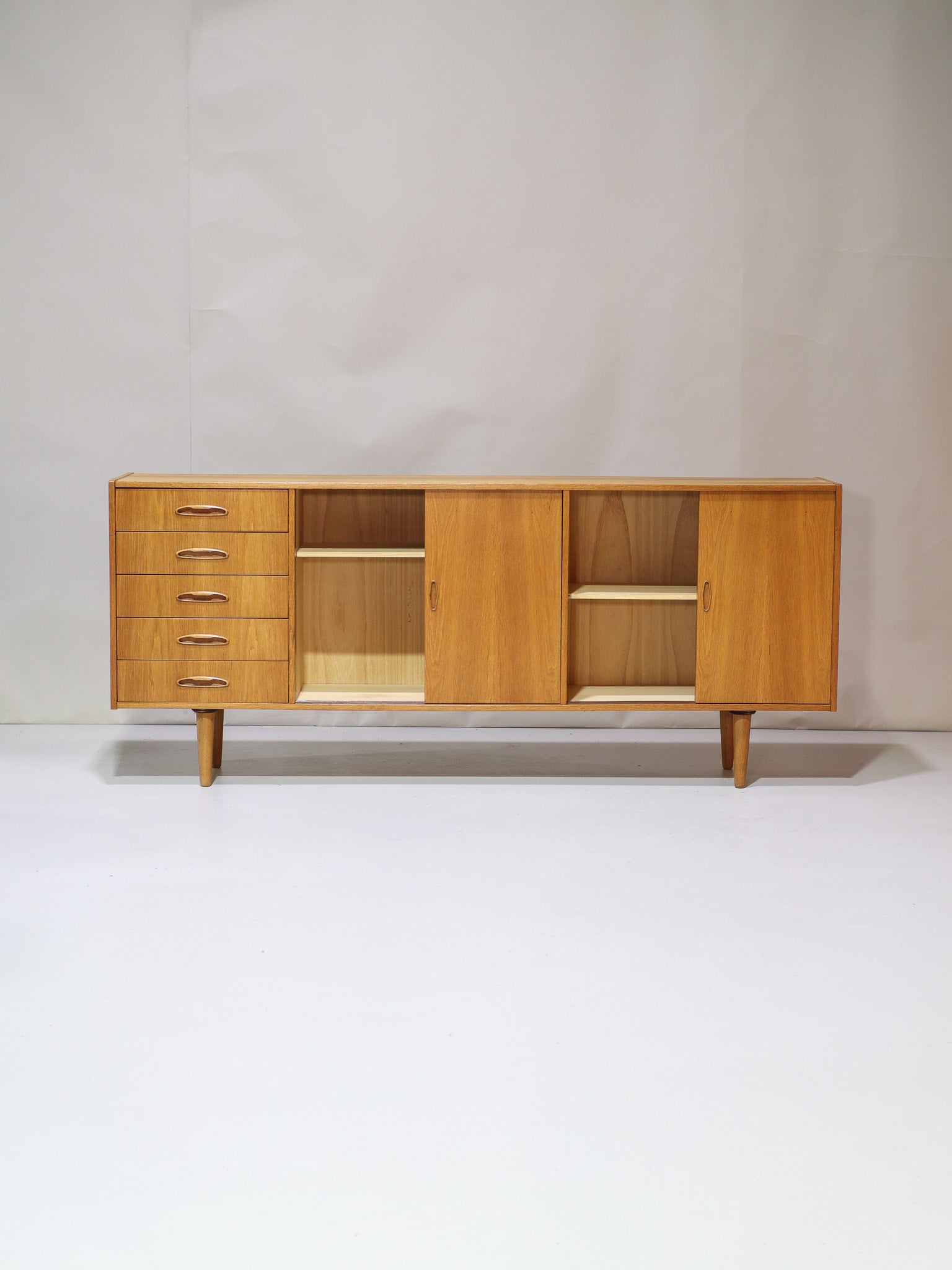 Lowboard_sideboard_Danish_vintage_oak_1960s