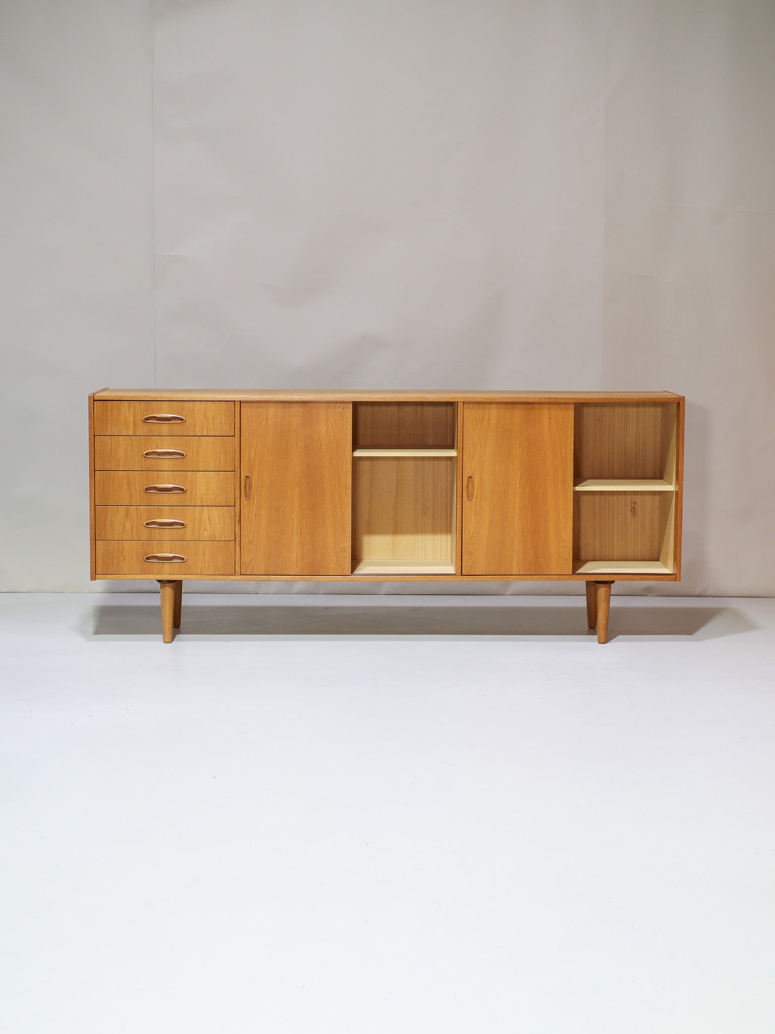 Lowboard_sideboard_Danish_vintage_oak_1960s