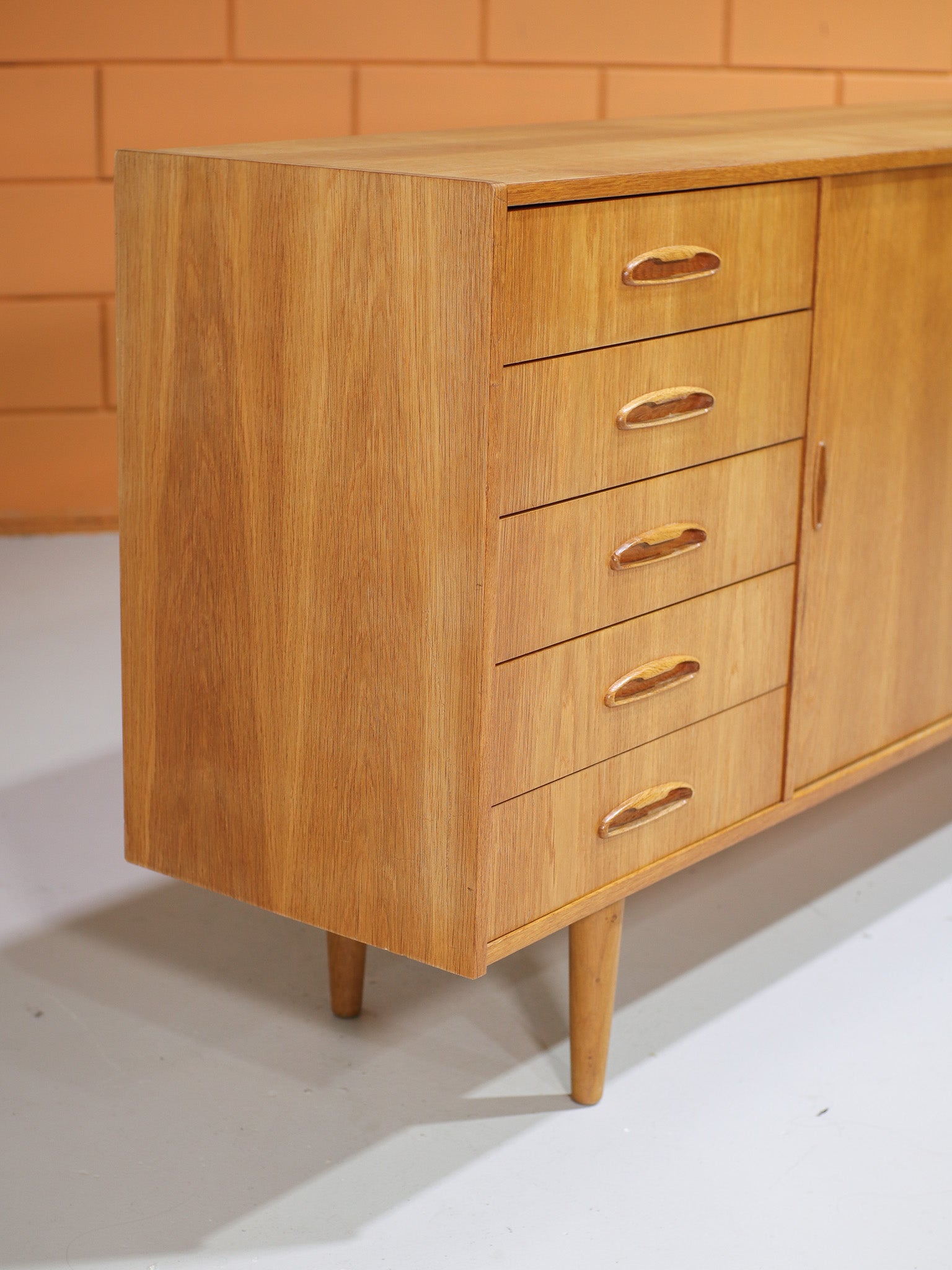 Lowboard_sideboard_Danish_vintage_oak_1960s