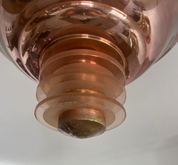 French_Art_Deco_Copper_and_Rosé_Sandblasted_Glass_Chandelier,_1930s
