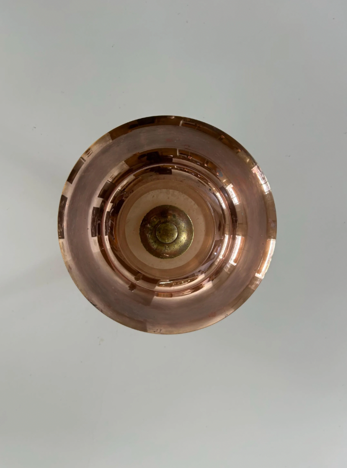 French_Art_Deco_Copper_and_Rosé_Sandblasted_Glass_Chandelier,_1930s