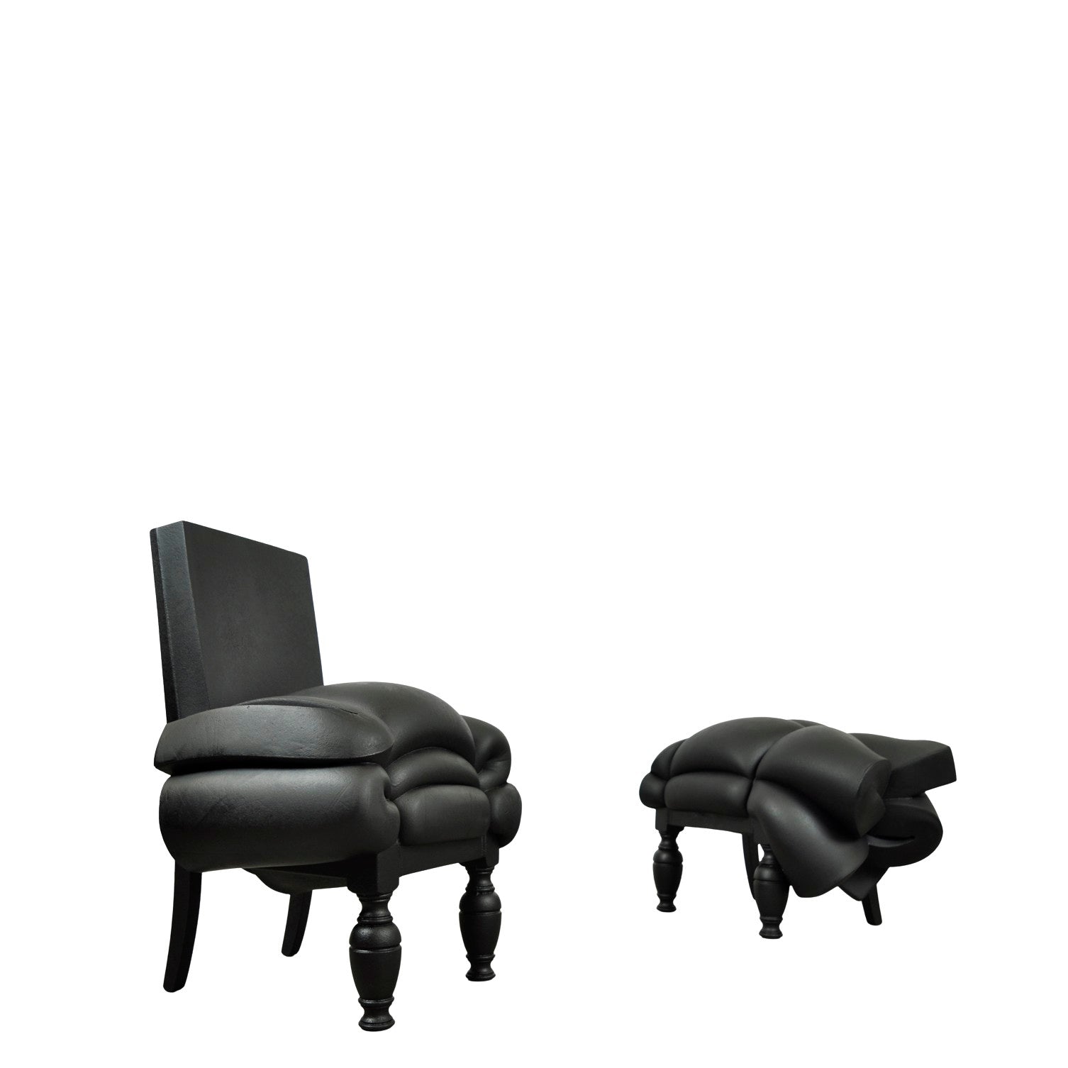 Set_of_Madam_Rubens_chair_&_stool_by_Frank_Willems,_recycled_material,_2000