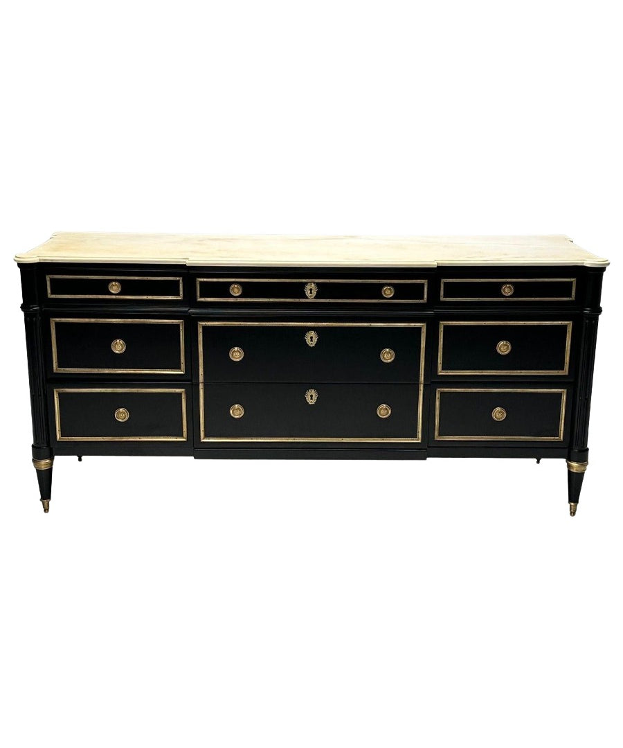 Maison_Jansen_Hollywood_Regency_Commode,_Black_Wood_&_Marble,_1940s_France