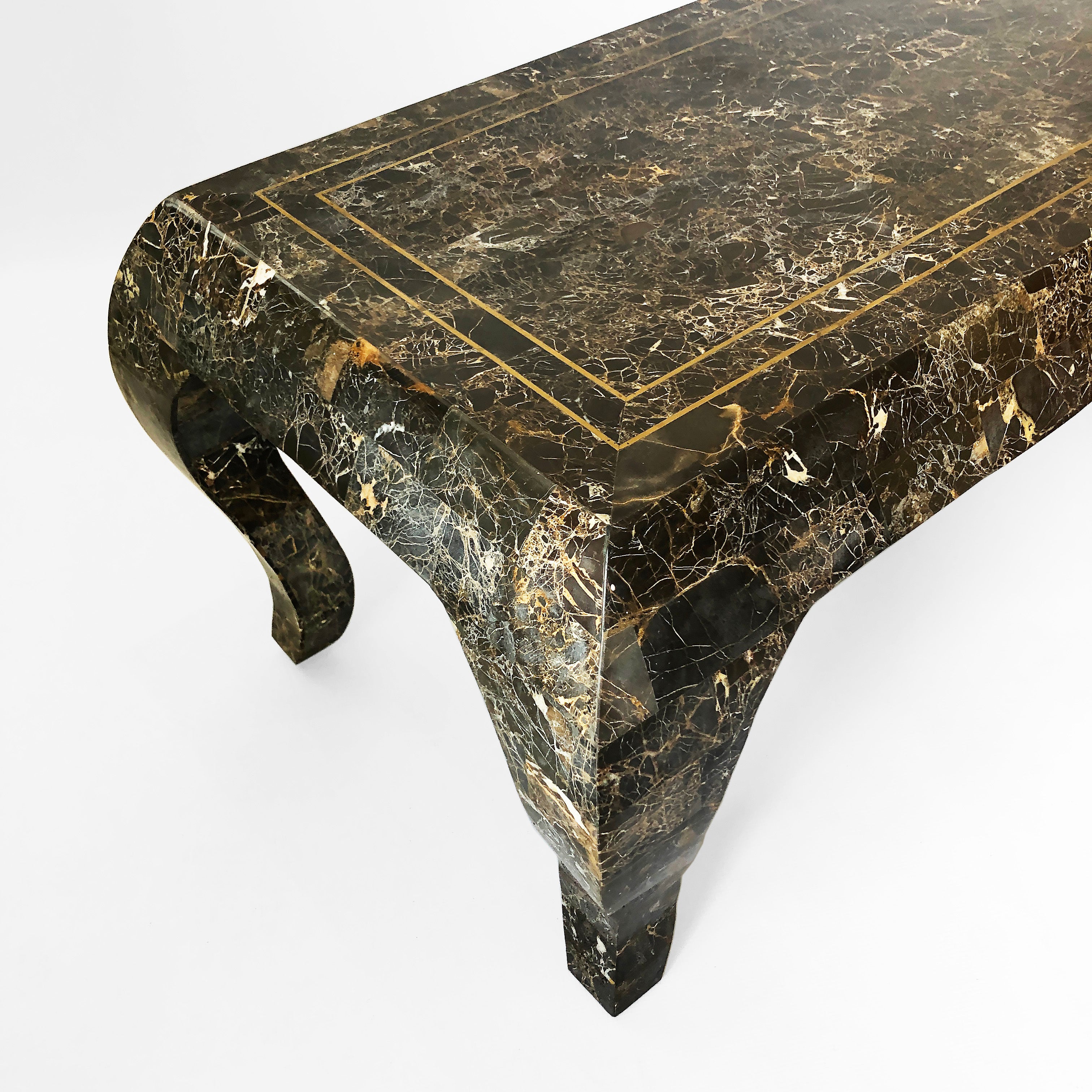 Maitland_Smith_Tessellated_Marble_Coffee_Table_1980s_Vintage_USA_Rare_Emperador_1970s