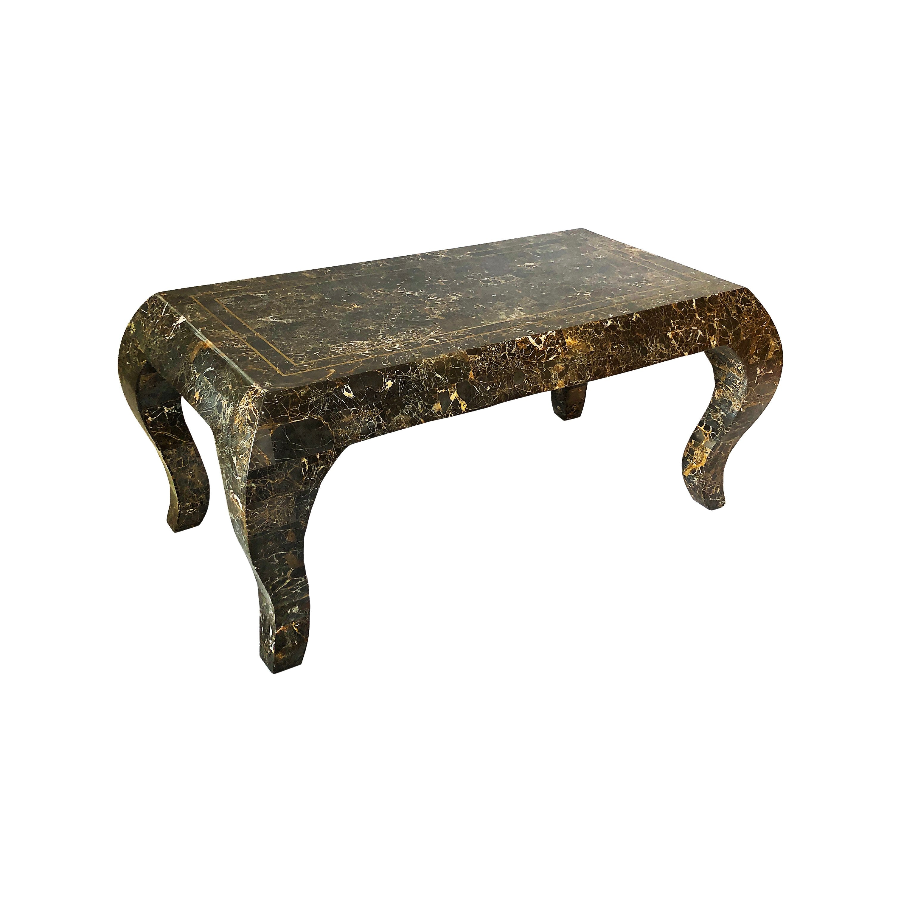 Maitland_Smith_Tessellated_Marble_Coffee_Table_1980s_Vintage_USA_Rare_Emperador_1970s