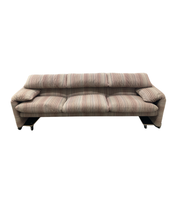 Maralunga_3-Seater_Sofa_by_Vico_Magistretti_for_Cassina,_Original_Pastel_Striped_Fabric,_1970s