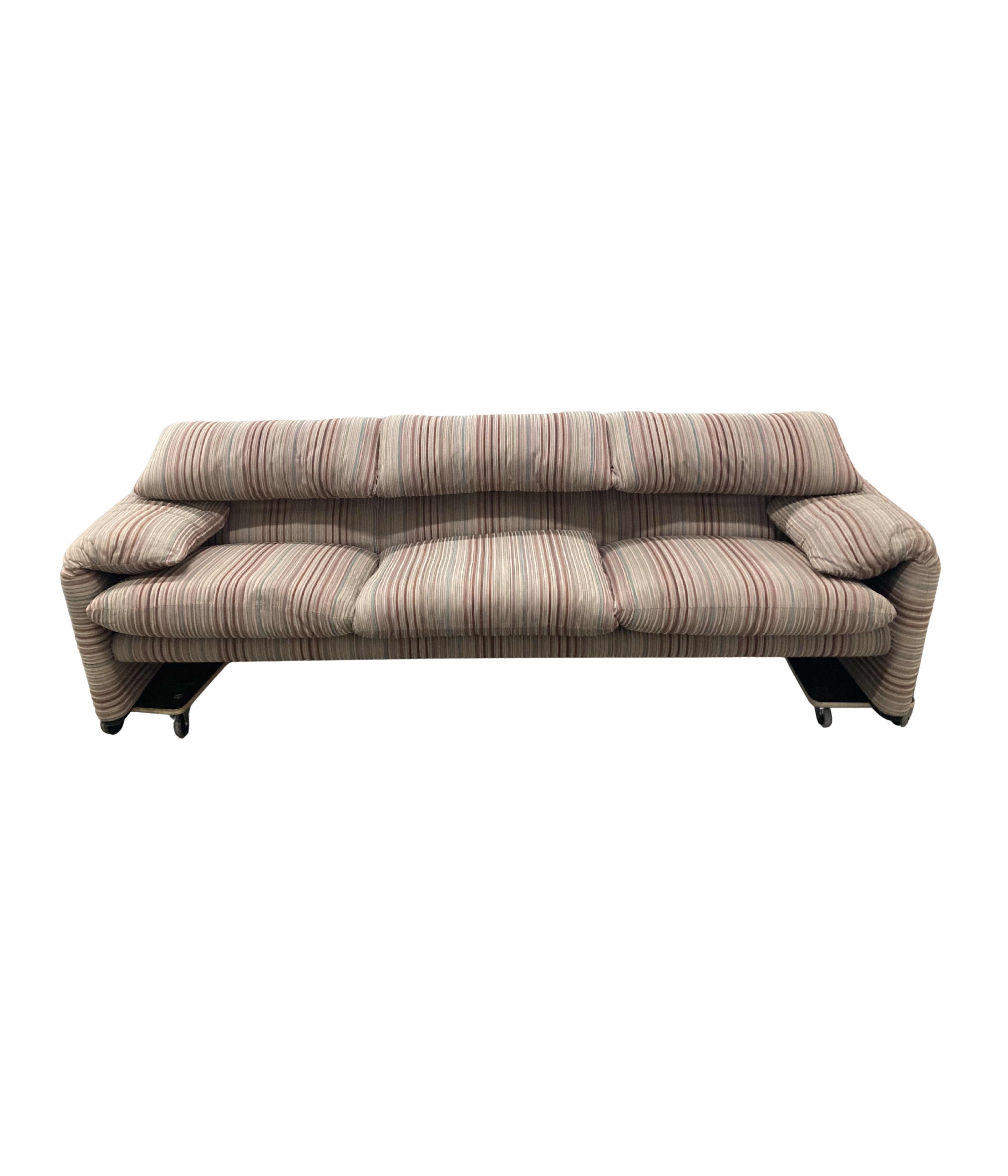 Maralunga_3-Seater_Sofa_by_Vico_Magistretti_for_Cassina,_Original_Pastel_Striped_Fabric,_1970s