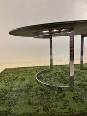 Marble_and_Chromed_Metal_Dinning_Table_by_Vittorio_Introini