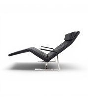 MaRe_Lounge_Chair_by_Christophe_Marchand_for_Team_by_Wellis,_Black_Leather_Reclining_Chaise_Lounge,_Red_Dot_Design_Award