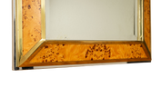 Console_and_Mirror_Set_by_Mario_Sabot_and_Willy_Rizzo_in_Burl_Wood_and_Brass,_Italy_1970s