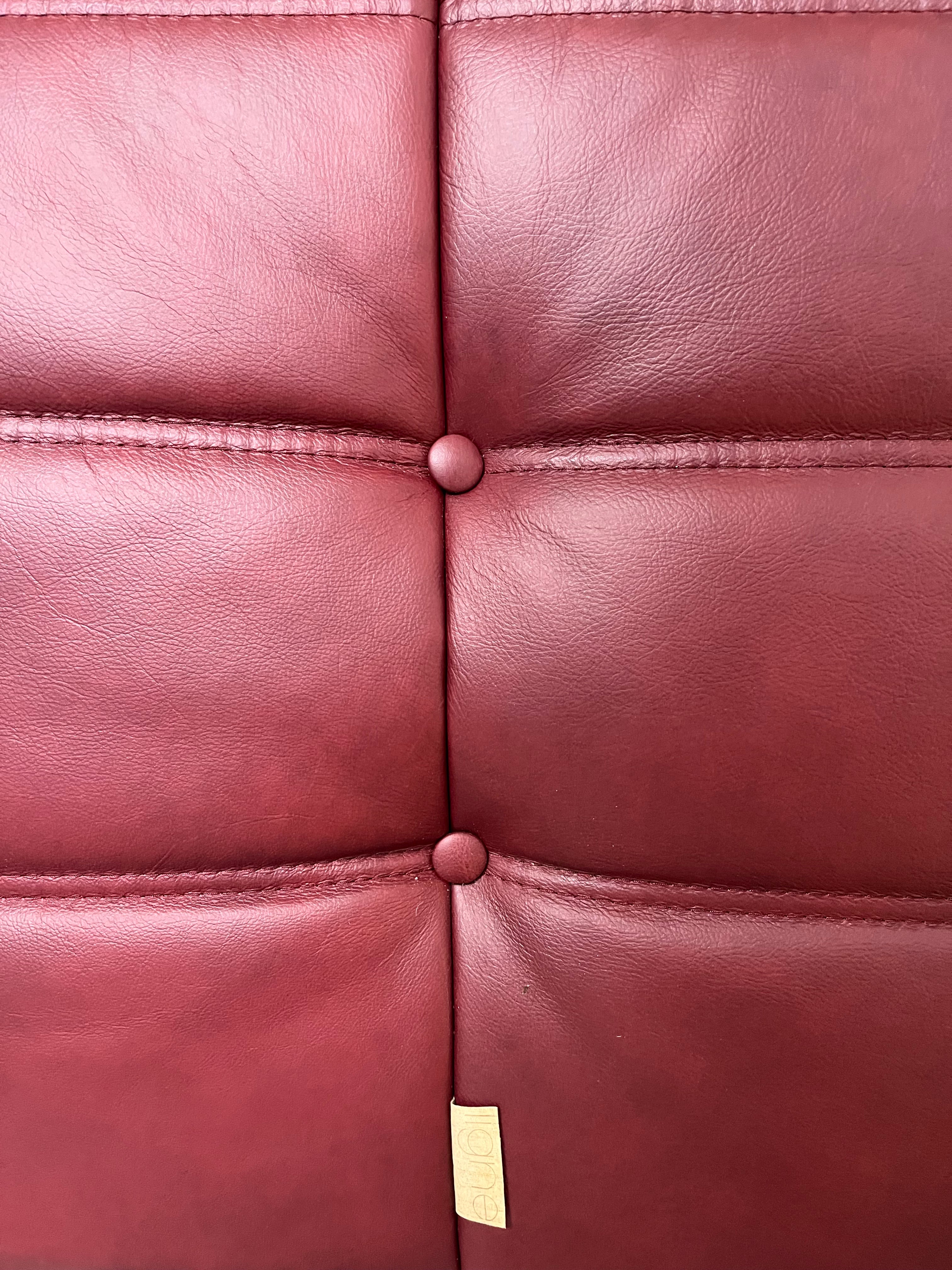 Set_of_5_Maroon_Leather_Togo_Sofa_Set_by_Michel_Ducaroy_for_Ligne_Roset