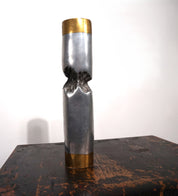 1980s_Brutalist_Brass_and_Aluminum_Sculpture_Candleholder_by_David_Marshall