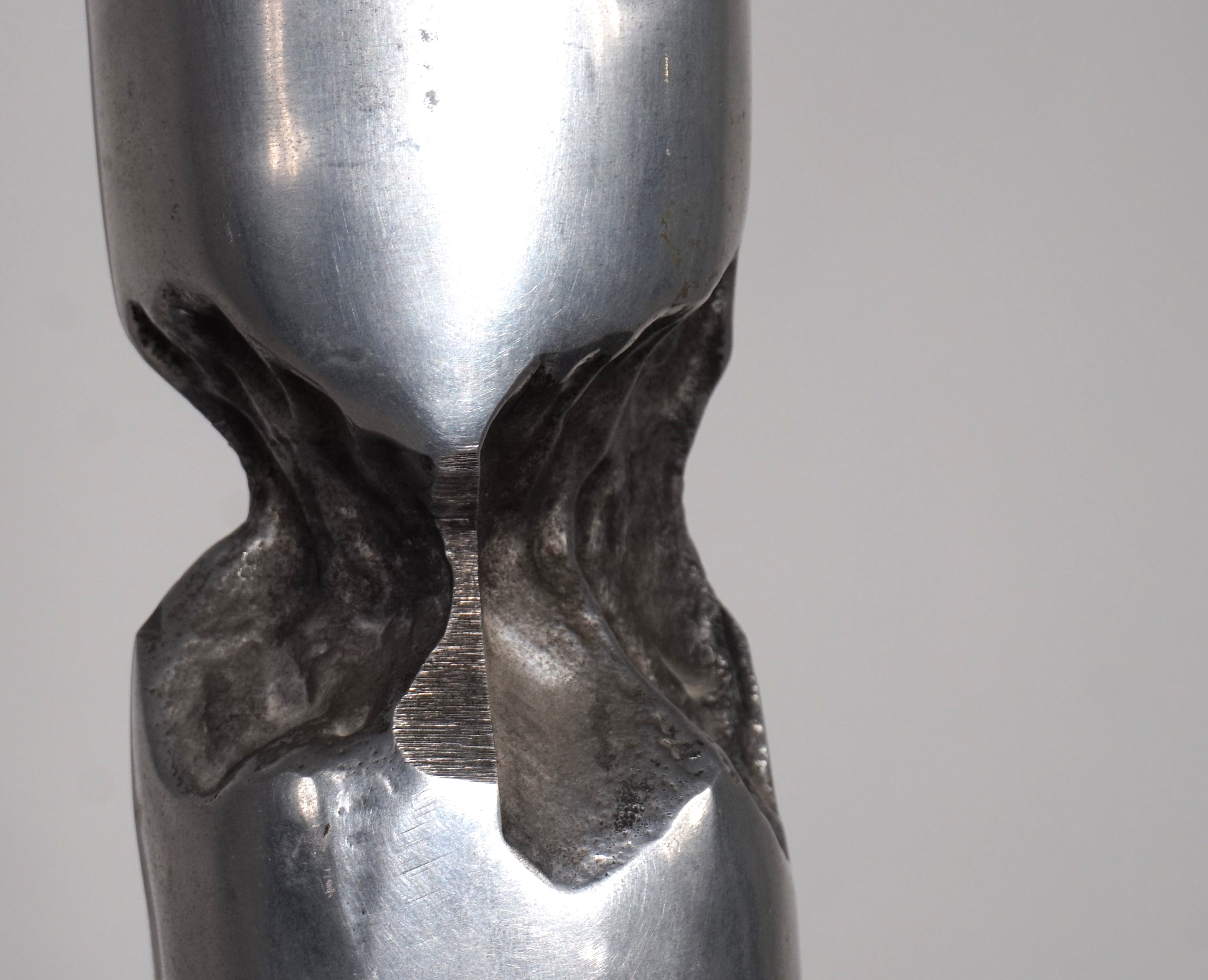 1980s_Brutalist_Brass_and_Aluminum_Sculpture_Candleholder_by_David_Marshall