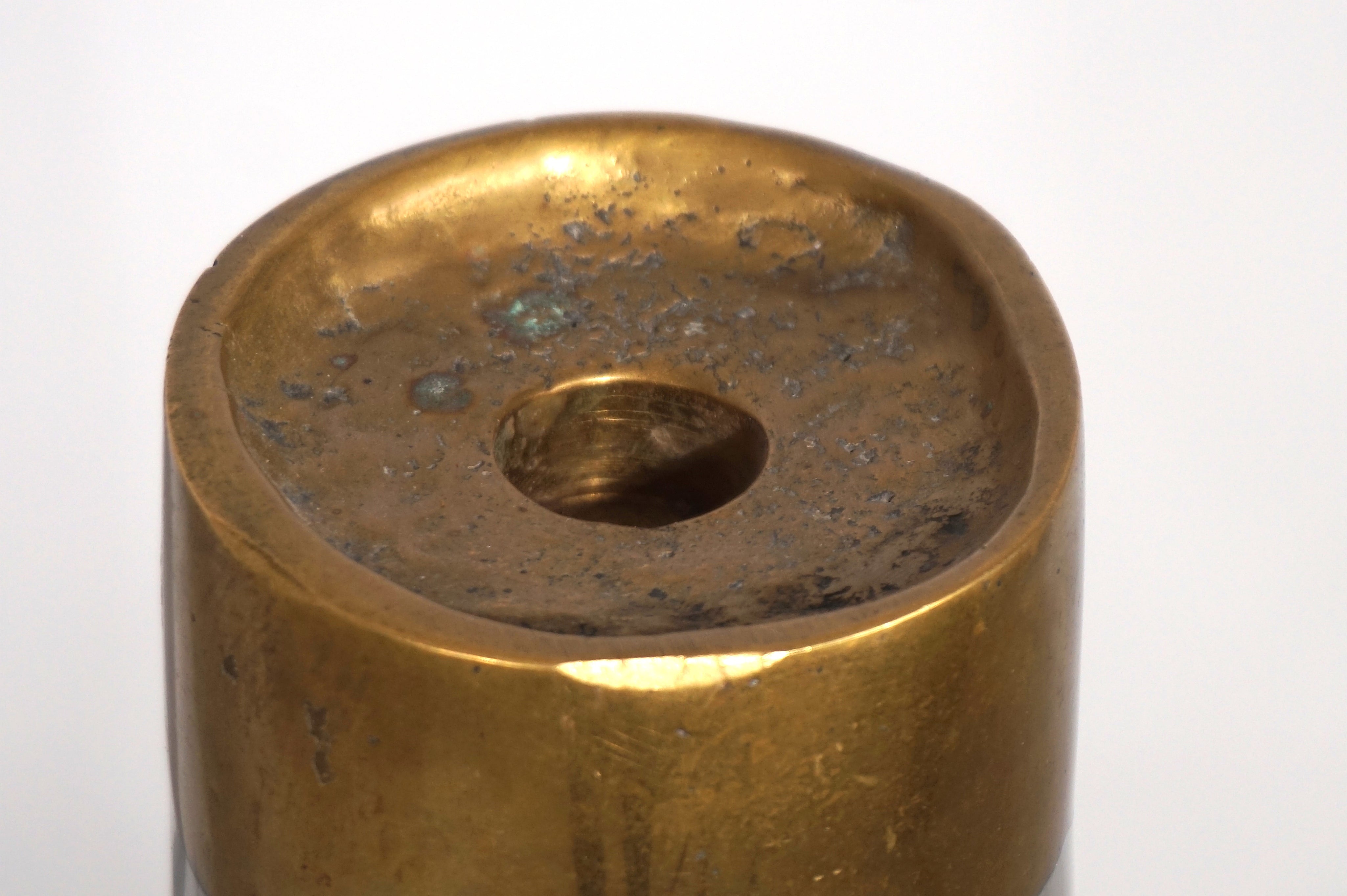 1980s_Brutalist_Brass_and_Aluminum_Sculpture_Candleholder_by_David_Marshall