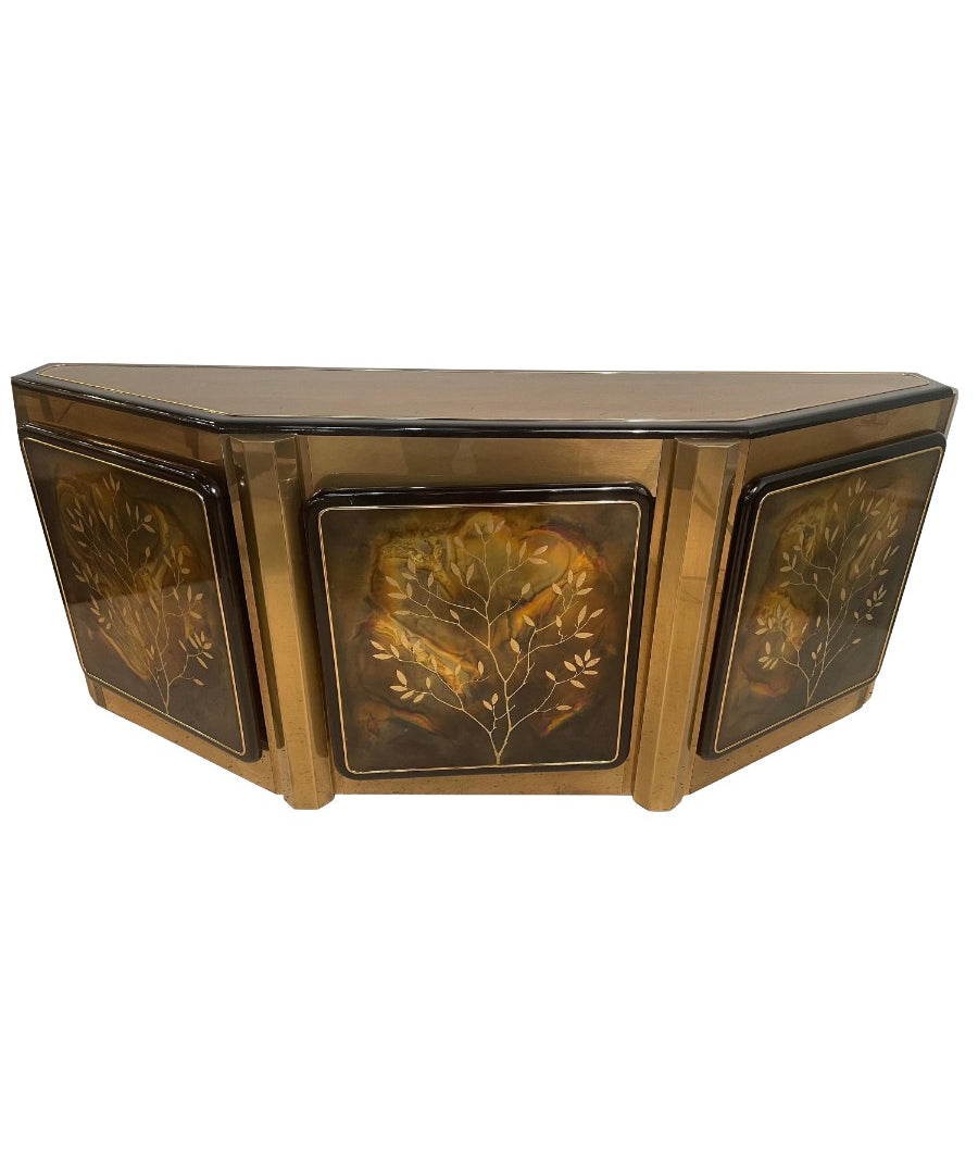 Mastercraft_Mid-Century_Modern_Console,_Gold_Brass_&_Black_Wood_1960s