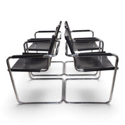 Set_of_4_Visitor_Chairs_by_Matteo_Grassi,_Black_Saddle_Leather_and_Chrome,_Italy