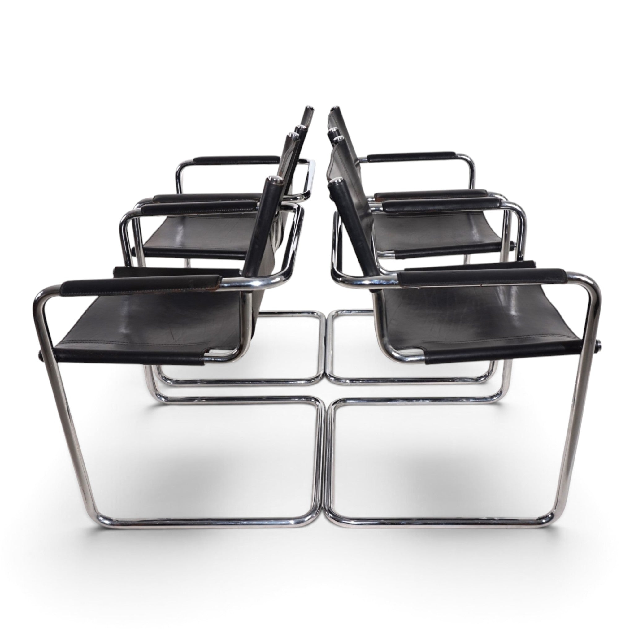 Set_of_4_Visitor_Chairs_by_Matteo_Grassi,_Black_Saddle_Leather_and_Chrome,_Italy