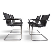 Set_of_4_Visitor_Chairs_by_Matteo_Grassi,_Black_Saddle_Leather_and_Chrome,_Italy