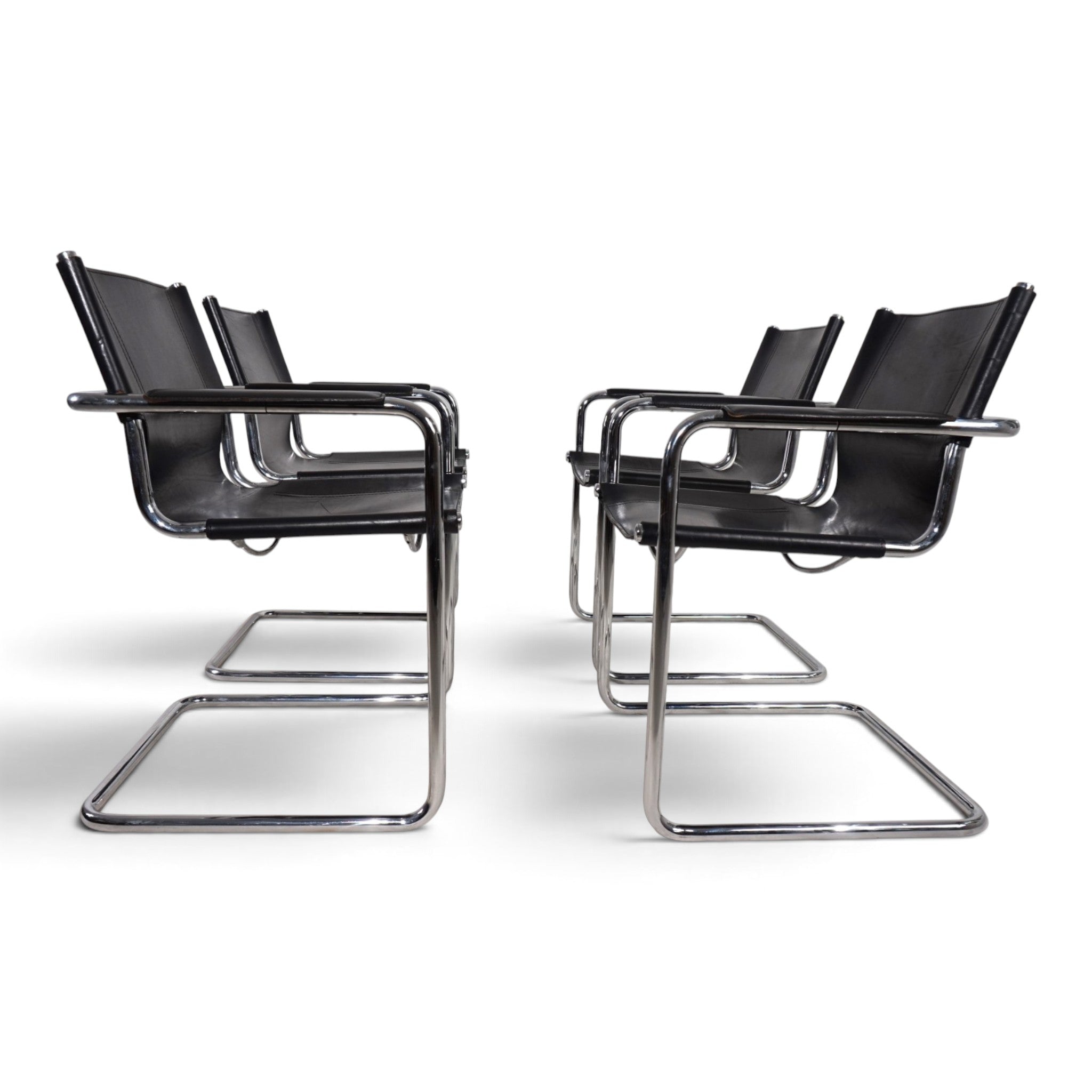 Set_of_4_Visitor_Chairs_by_Matteo_Grassi,_Black_Saddle_Leather_and_Chrome,_Italy