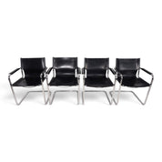 Set_of_4_Visitor_Chairs_by_Matteo_Grassi,_Black_Saddle_Leather_and_Chrome,_Italy