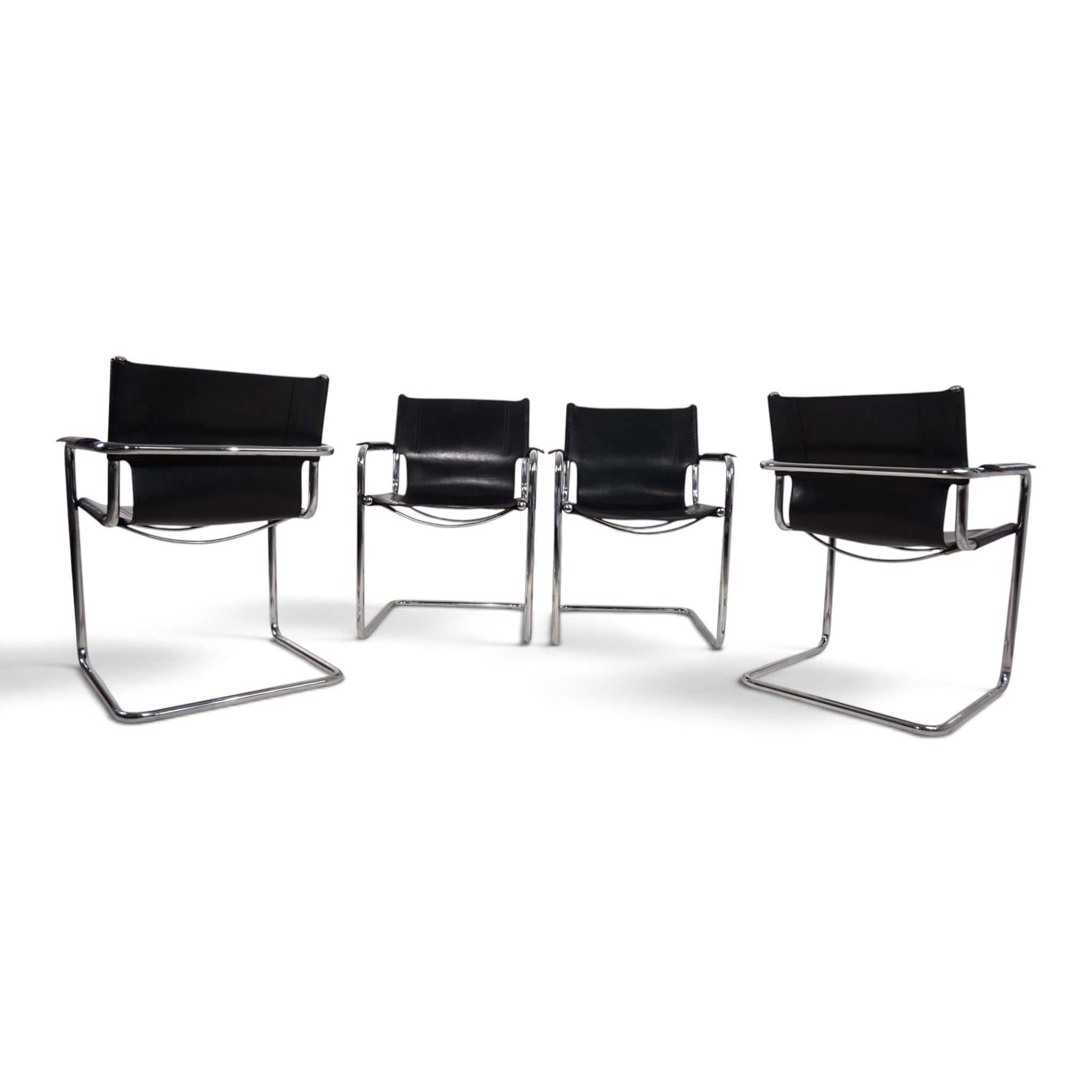 Set_of_4_Visitor_Chairs_by_Matteo_Grassi,_Black_Saddle_Leather_and_Chrome,_Italy