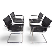Set_of_4_Visitor_Chairs_by_Matteo_Grassi,_Black_Saddle_Leather_and_Chrome,_Italy