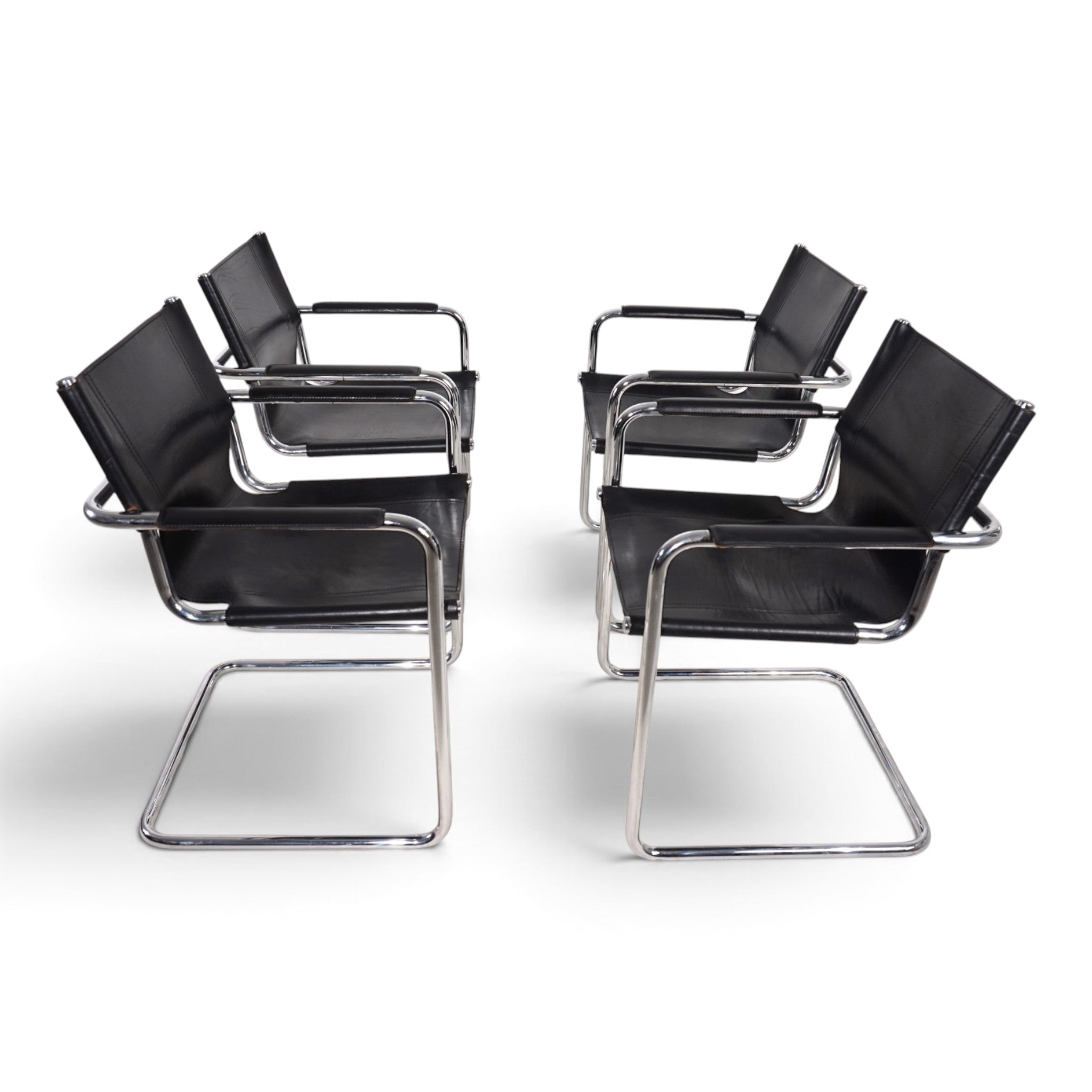 Set_of_4_Visitor_Chairs_by_Matteo_Grassi,_Black_Saddle_Leather_and_Chrome,_Italy