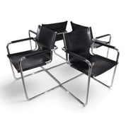 Set_of_4_Visitor_Chairs_by_Matteo_Grassi,_Black_Saddle_Leather_and_Chrome,_Italy