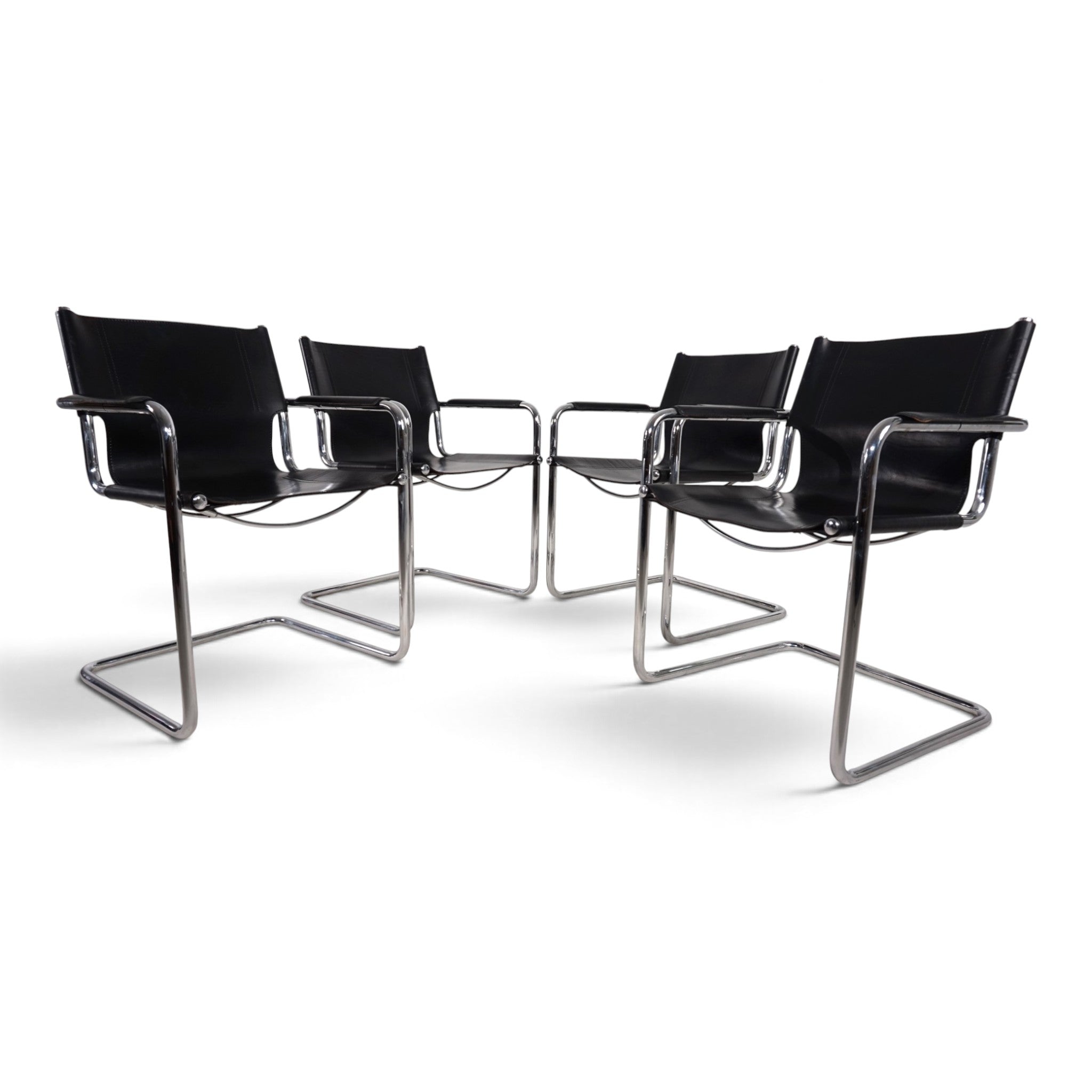 Set_of_4_Visitor_Chairs_by_Matteo_Grassi,_Black_Saddle_Leather_and_Chrome,_Italy