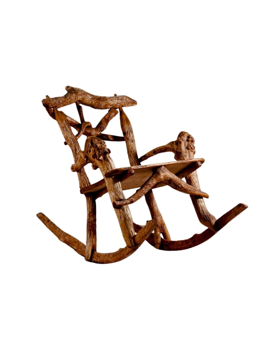 Tree Pattern Rocker Recliner Iconic Vintage 1920s Matti Savijärvi rocking chair – Curiouz