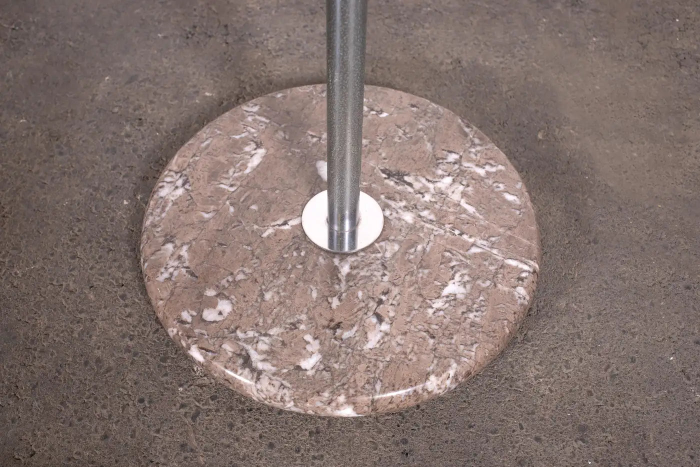 'Mezzaluna'_Standing_Floor_Lamp,_Bruno_Gecchelin,_Chrome_And_Marble,_1974,_Italy