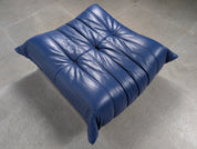 Michel_Ducaroy_Ligne_Roset_Blue_Leather_Togo_Ottoman_France_1980s