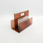 Michel_Dumas_Smoked_Acrylic_Magazine_Rack_for_Roche_Bobois,_1970s