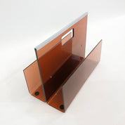 Michel_Dumas_Smoked_Acrylic_Magazine_Rack_for_Roche_Bobois,_1970s