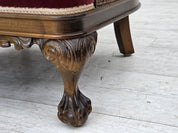 Mid-20th-Century_Scandinavian_Armchair,_Oak,_Wool_&_Velour,_1940s_Denmark