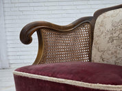 Mid-20th-Century_Scandinavian_Armchair,_Oak,_Wool_&_Velour,_1940s_Denmark