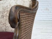 Mid-20th-Century_Scandinavian_Armchair,_Oak,_Wool_&_Velour,_1940s_Denmark